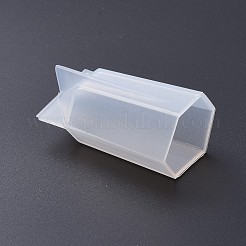 シリコンモールド  レジン型  UVレジン用  エポキシ樹脂ジュエリー作り  六角  ホワイト  53mm  インナーサイズ：27x28mm&nbsp;X-DIY-F026-A07