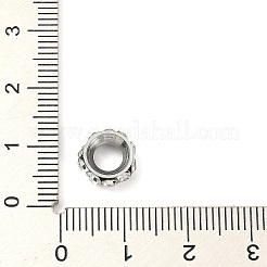 304ステンレススチールスペーサービーズ  ラインストーン付き  大穴ビーズ  コラム  ステンレス鋼色  9.5x3.5mm  穴：4.5mm&nbsp;LS-STAS-Q320-02A-P