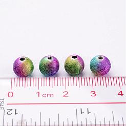 Colorful Round Spray Painted Acrylic Beads Mix&nbsp;X-PB25P9284