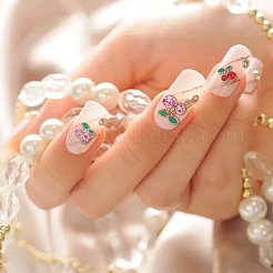 48Pcs 12 Styles Cherry Alloy Rhinestone Cabochons&nbsp;MRMJ-FH0001-29
