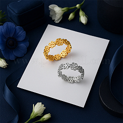 4Pcs 2 Colors Brass Finger Rings for Women&nbsp;RJEW-HY0001-22