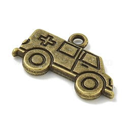 合金のチベット風チャーム  鉛フリー＆カドミウムフリー  救急車  アンティークブロンズ  13.5x21.5x2mm  穴：1.5mm&nbsp;TIBE-I026-6031AB