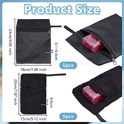 10Pcs 2 Styles Oxford Cloth & Nylon Waterproof Zipper Bags&nbsp;ABAG-OC0001-17