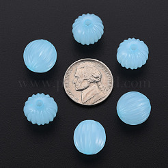 模造ゼリーアクリルビーズ  段ボールビーズ  ラウンド  ライトスカイブルー  14x13mm  穴：2.5mm  約356個/500g&nbsp;MACR-S373-11-E08