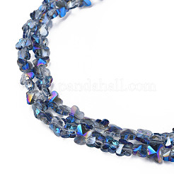 Electroplate Transparent Glass Beads Strands&nbsp;EGLA-N002-20A-D03