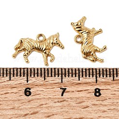 304ステンレススチールチャーム  シマウマ  イオンプレーティング（ip）  20KGP本金メッキ  10x14x2mm  穴：1.2mm&nbsp;STAS-B167-11B-G