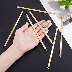 ステンレススチール製のブランクカフバングル6個  ハート型の穴付き  ブラシ仕上げ効果  DIYカフブレスレット作りに  金属プレス＆彫刻  イオンプレーティング（ip）  18KGP本金メッキ  16x0.6x0.19cm&nbsp;MAK-BBC0001-32G