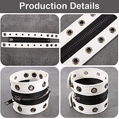 Punk PU Leather Cord Bracelets&nbsp;BJEW-WH20008-12B