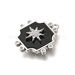 Brass Micro Pave Cubic Zirconia Pendants&nbsp;KK-M318-12P