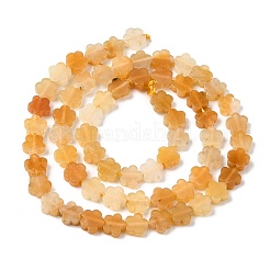 天然石イエローアベンチュリンビーズ連売り  梅の花  6x6x2.5mm  穴：0.8mm  約67~68個/連  15.20''~15.47''（38.6~39.3センチメートル）&nbsp;G-B138-C20-01