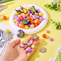 101Pcs Cattle Theme Silicone Focal Beads&nbsp;SIL-TA0002-60