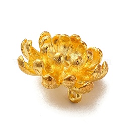 デュアルユースラックメッキ合金ビードキャップ  カドミウムフリー＆鉛フリー  花  ゴールドカラー  18.5x9mm  穴：1.6mm&nbsp;FIND-C063-05G