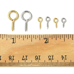 100Pcs 6 Styles 304 Stainless Steel Screw Eye Pin Peg Bails&nbsp;FIND-FS0002-85