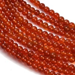 天然石カーネリアンビーズ連売り  ラウンド  染め＆加熱  3~3.5mm  穴：0.7mm  約135~139個/連  14.76''~14.96''（37.5~38センチメートル）&nbsp;G-Z116-A22-3mm