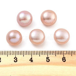 グレード6a 天然養殖淡水真珠ビーズ  片穴  半円形ビーズ  ピンク  10.5~11x8mm  穴：1mm&nbsp;PEAR-N018-6A-10511B