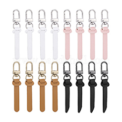16Pcs 4 Style Imitation Leather Zipper Pull Fixer Replacement for Tab Luggage Purse Repair Accessories&nbsp;HJEW-PH02333