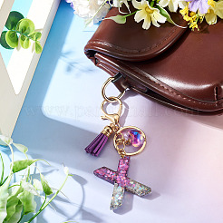 Alloy Resin Heart Keychains&nbsp;KEYC-TADJ0002-01G-X