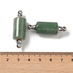 天然混合石コネクタチャーム  ステンレススチールカラーメッキ304ステンレススチール金具付き  列リンク  36x12mm  穴：1.2~1.4mm&nbsp;G-Z039-01P