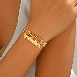 Vintage Rhombus Pattern Brass Link Bracelets&nbsp;KE7878