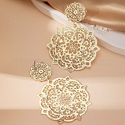 Flower Alloy Dangle Stud Earrings&nbsp;FS-WGC548B-01