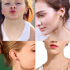 Natural Wood Stud Earrings&nbsp;EJEW-SC0001-21P