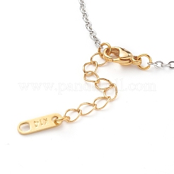304ステンレススチールアズキチェーンブレスレット  カニカン付き  ゴールデン·ステンレス鋼色  7-1/4インチ（18.5cm）&nbsp;BJEW-JB06107