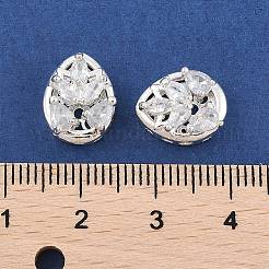 Rack Plating Brass Micro Pave Cubic Zirconia Beads&nbsp;KK-F879-13S