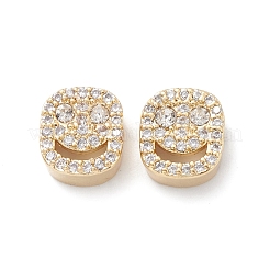 Brass Micro Pave Cubic Zirconia Beads&nbsp;KK-M241-01I