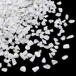 ナチュラルホワイトジェイドチップビーズ  穴なし/ドリルなし  2~8x2~4mm  約8500個/500g&nbsp;G-O103-16
