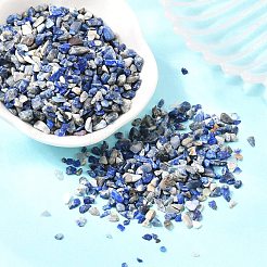 天然ラピスラズリチップビーズ  タンブルストーン  穴がない  3~5x2~4mm  約4300個/500g&nbsp;G-O103-21