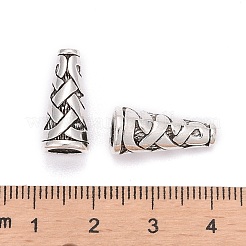 チベットスタイルの合金ビーズコーン  ニッケルフリー  アンティークシルバー  18x8x8mm  穴：1mm&nbsp;TIBEB-00821-AS-NF