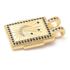 Brass Micro Pave Cubic Zirconia Pendants&nbsp;KK-U053-20G-03