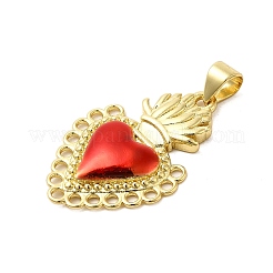 Brass Enamel Pendants&nbsp;KK-P303-08B-G
