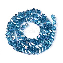 Electroplate Transparent Glass Beads Strands&nbsp;GLAA-N021-4mm-28