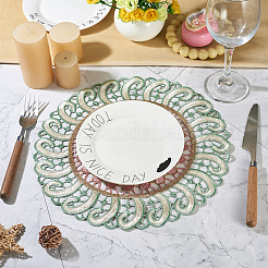Polyester Lace Table Mat&nbsp;AJEW-TADJ0001-21D