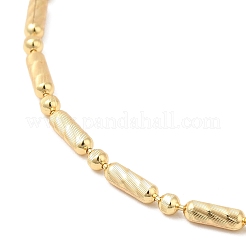 Rack Plating Brass Column & Ball Chain Necklace for Women&nbsp;NJEW-F311-06G