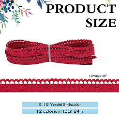 24M 12 Colors Flat Picot Elastic Cord&nbsp;OCOR-ME0001-41