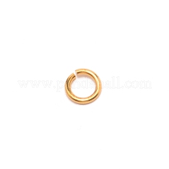 真鍮製丸カン  カドミウムフリー＆鉛フリー  リング  ゴールドカラー  20ゲージ  5x0.8mm  内径：3.4mm&nbsp;KK-WH0045-10A