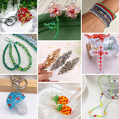 16 Strands 16 Colors Glass Beads Strands&nbsp;EGLA-PA0001-37B