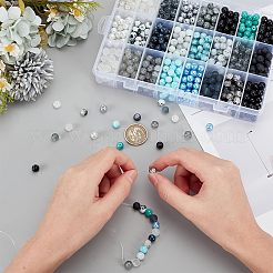 1080pcs 24 Style Glass Beads&nbsp;GLAA-PH0001-61