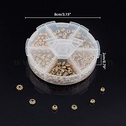 ギアチベット風アロイスペーサービーズ  鉛フリー及びカドミウムフリー  ゴールドカラー  6.5mm  穴：2mm  380個/箱&nbsp;PALLOY-NB0001-94G-NF