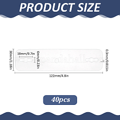 プラスチック製透明タイバー40個  男性用  透明  30x122x0.3mm&nbsp;JEWB-ME0001-34