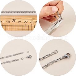 304 Stainless Steel Figaro Chains&nbsp;CHS-UN0001-09