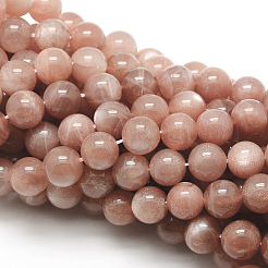 Grade AAA Natural Gemstone Sunstone Round Beads Strands&nbsp;LS-G-E251-34-4mm