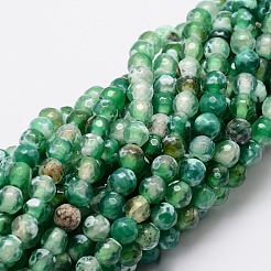 Faceted Natural Agate Round Beads Strands&nbsp;X-G-E319C-6mm-05