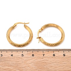 Ion Plating(IP) 304 Stainless Steel Hoop Earrings&nbsp;EJEW-L215-38G