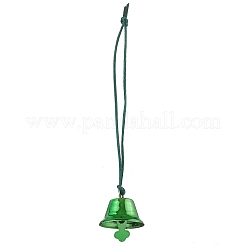 クリスマス アイアン ベル ペンダント デコレーション  ナイロン糸の吊り下げ飾り  ミックスカラー  140mm  5個/セット&nbsp;HJEW-JM02141