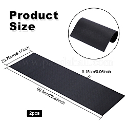 ビニール袋の底  穴がない  長方形  製袋用  ブラック  60.5x20.5~21x0.15cm&nbsp;DIY-WH0304-326