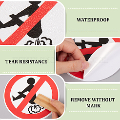 PVC No Farting Sign Stickers&nbsp;AJEW-WH20006-101A