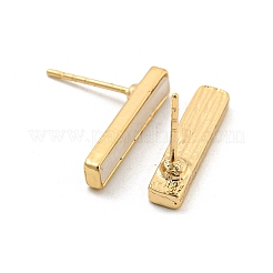 合金スタッドピアス  アクリルパーツと  長方形  ライトゴールド  16x3.5mm&nbsp;EJEW-P269-27KCG